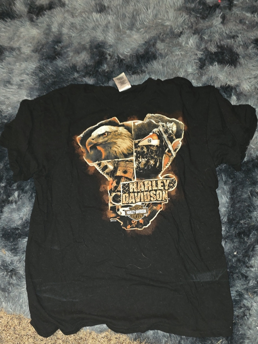 Harley-Davidson Black Eagle & Motorcycle Graphic Tee